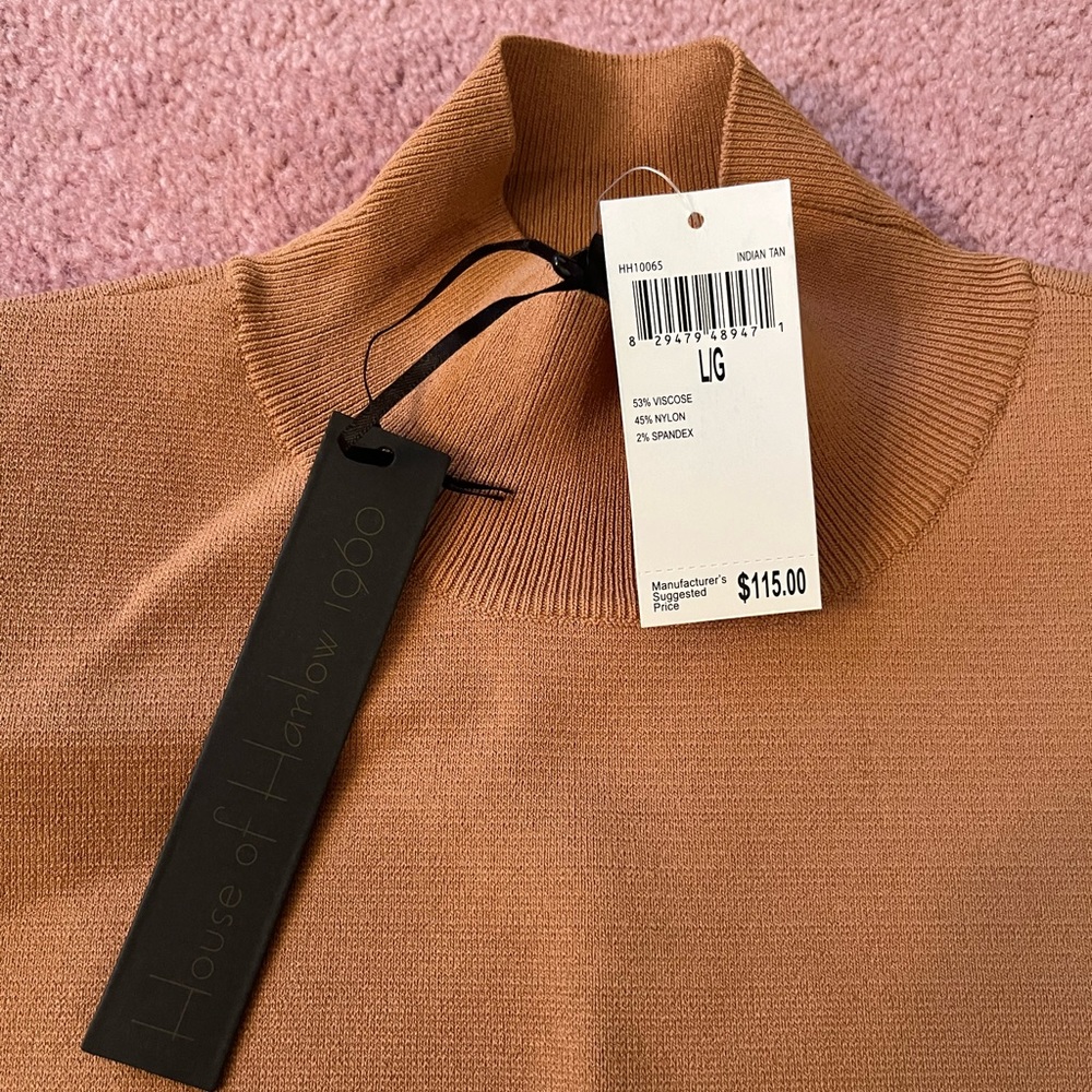 HOUSE OF HARLOW Brand New 1960 Indian Tan Tank Top NWT Size L - Picture 2 of 3